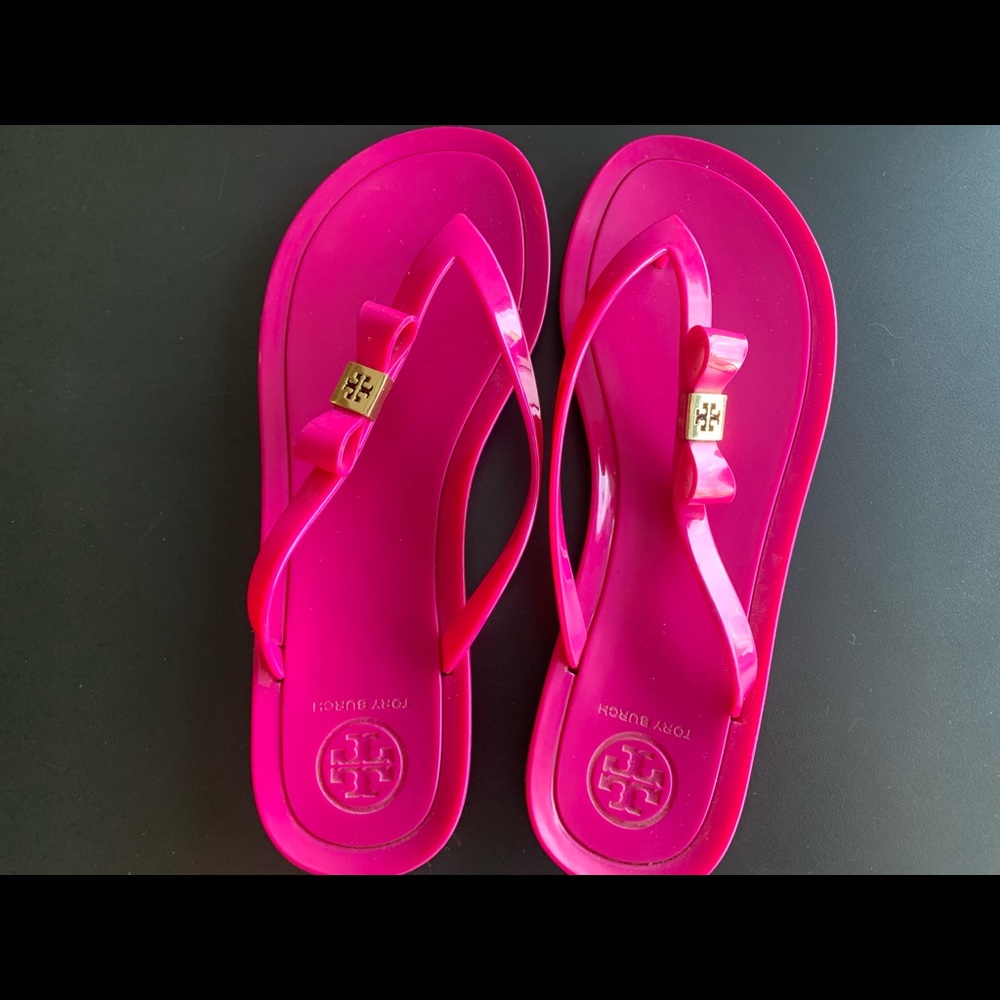 Pink Tory Burch Jelly sandals